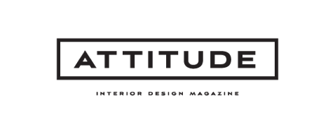 Logo in bianco e nero dell'importante rivista Attitude Interior design magazine